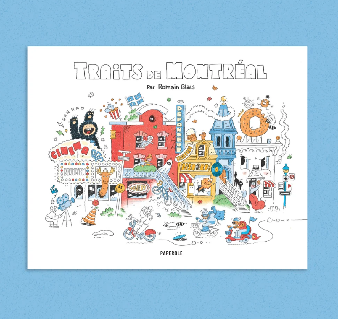 TRAITS DE MONTRÉAL — Livre cahier à colorier - Coloring book - Paperole