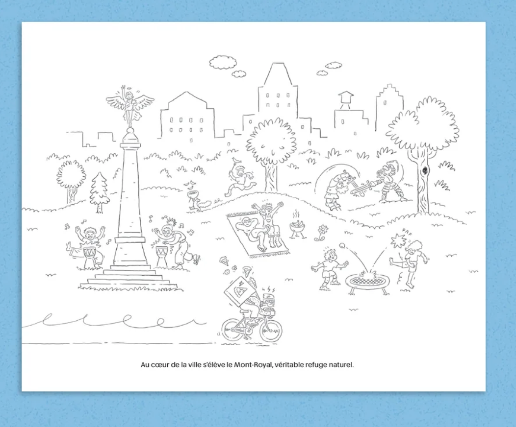 TRAITS DE MONTRÉAL — Livre cahier à colorier - Coloring book - Paperole