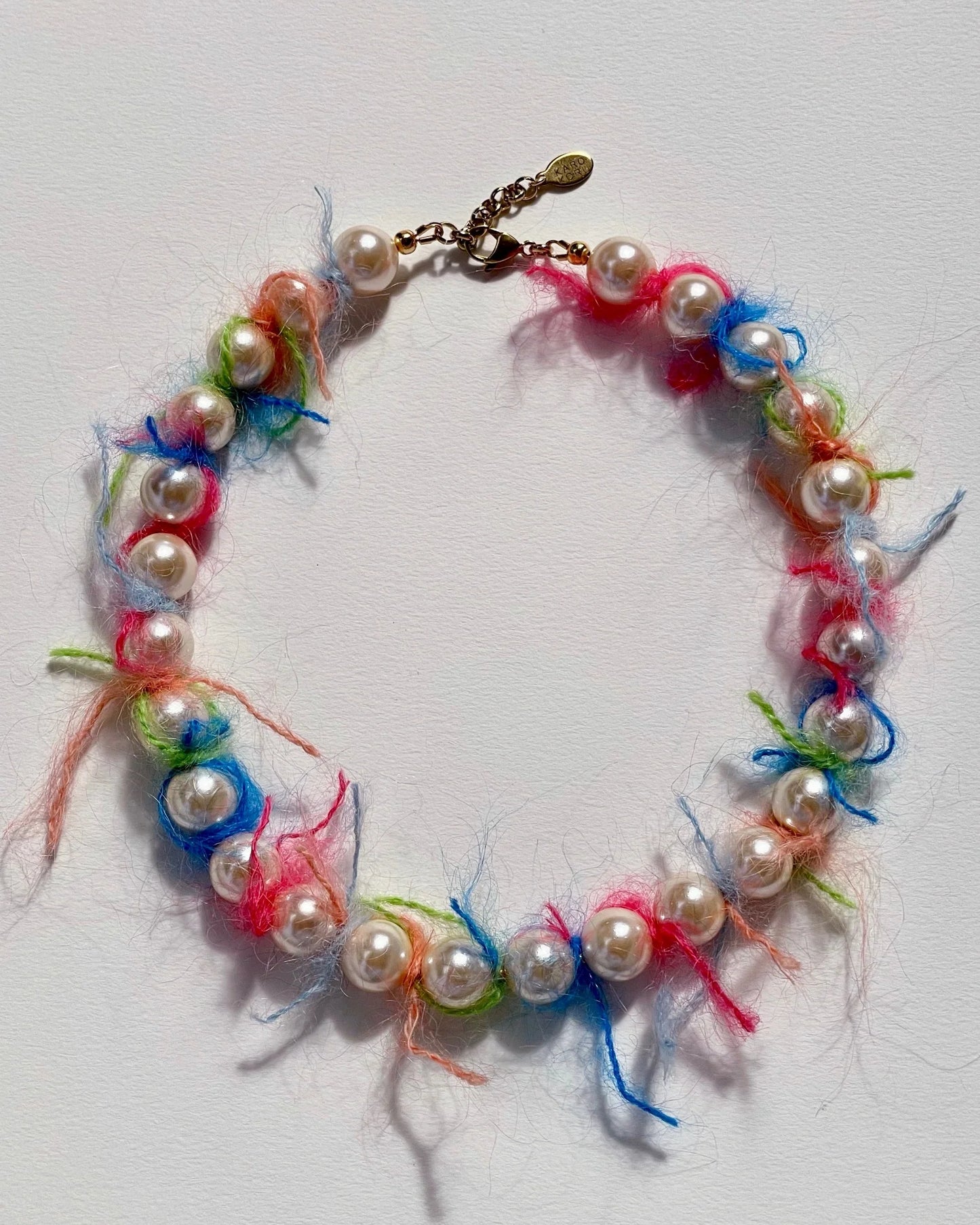 Collier de perles Mohair Multicolore - Rainbow Mohair Necklace - Karo Koru
