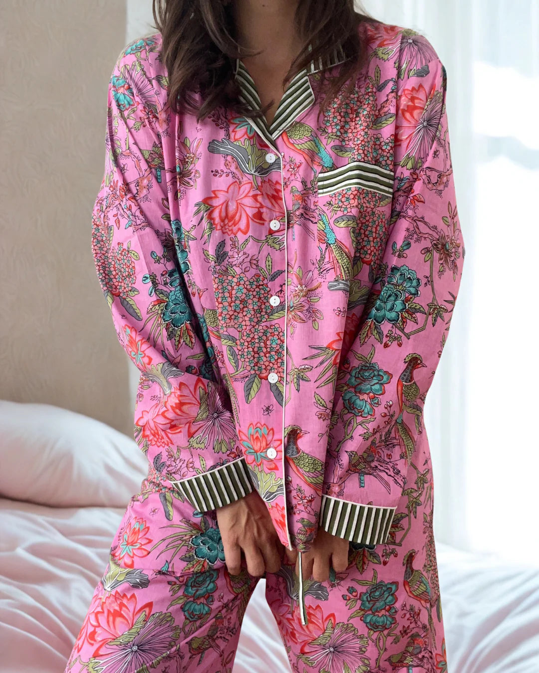 Lotus rose Pyjama 2-pièces - Christèle avec un L