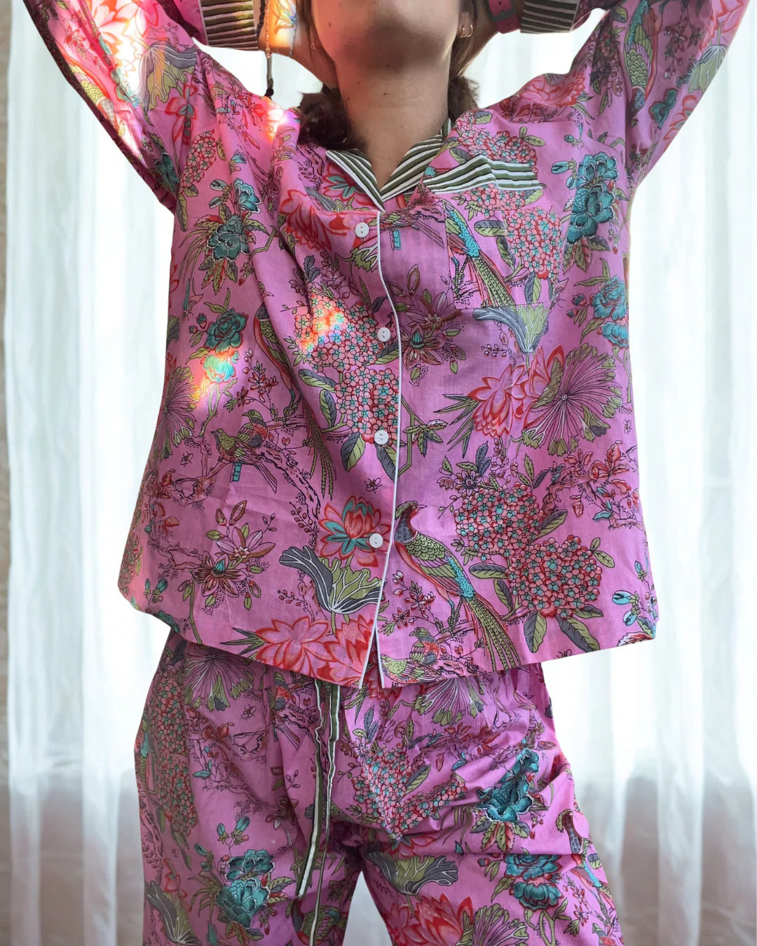 Lotus rose Pyjama 2-pièces - Christèle avec un L