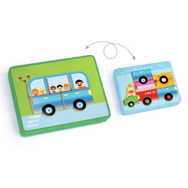 Jeu magnétique Inzebox Vehicles - Djeco