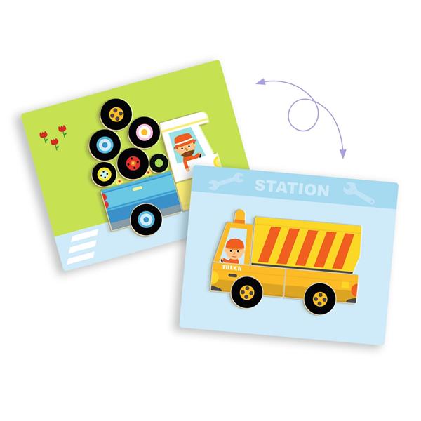 Jeu magnétique Inzebox Vehicles - Djeco