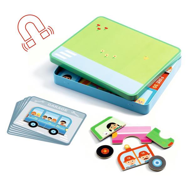 Jeu magnétique Inzebox Vehicles - Djeco