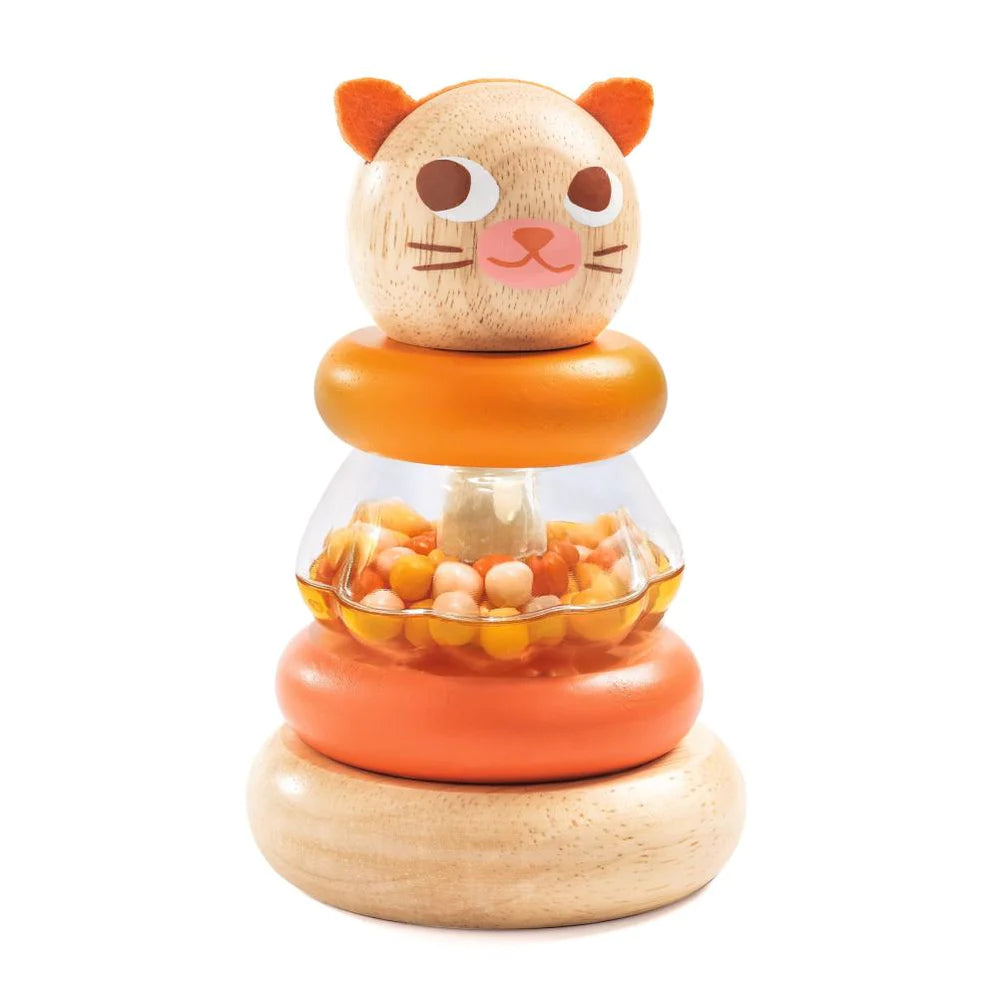 Baby Couleur Stackitou anneaux empilables chat - Djeco