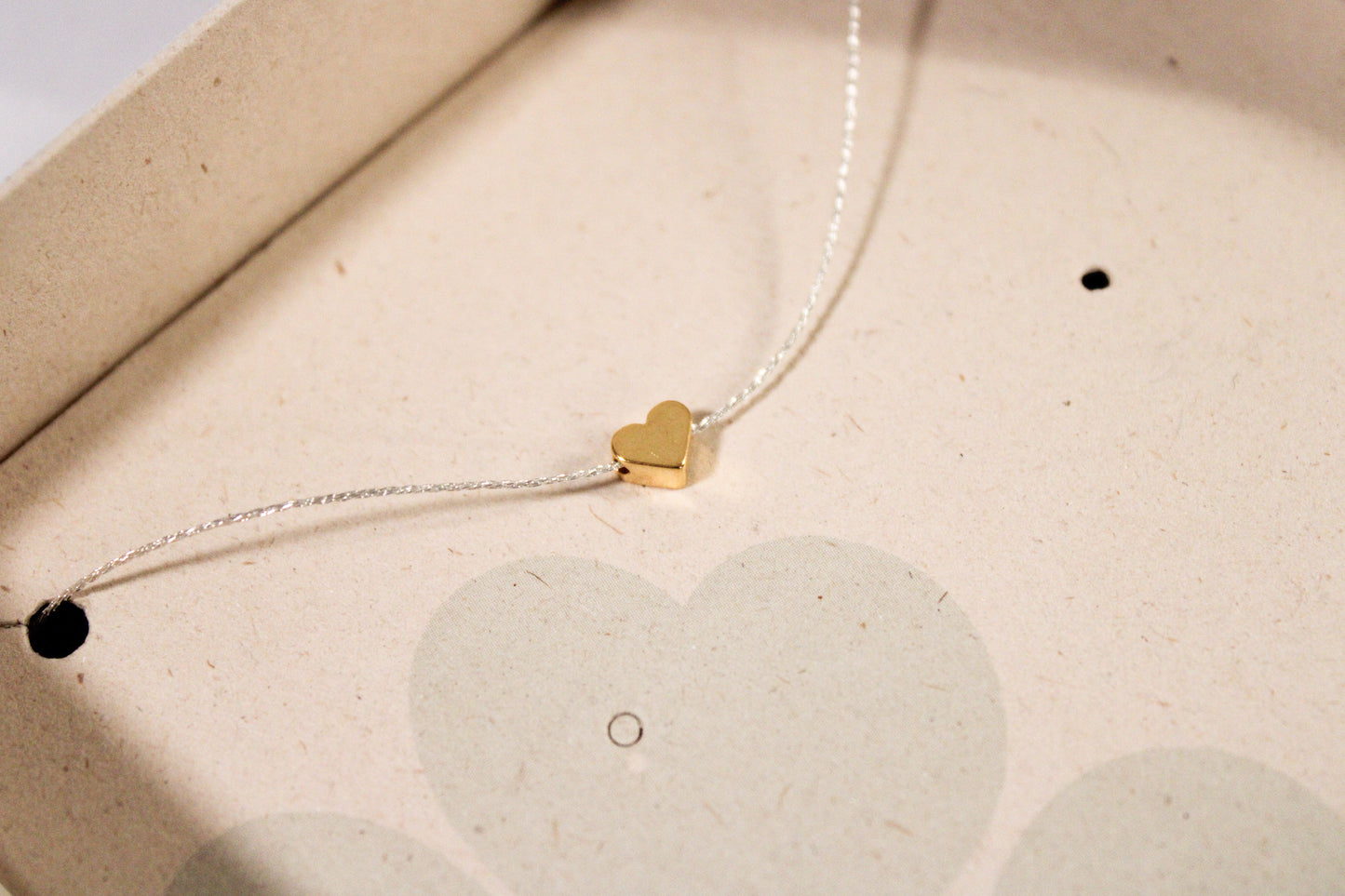 Collier Heart on silver or gold thread - Grow Accesorios