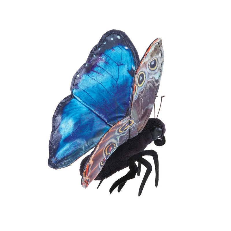 Marionette papillon morpho bleu “blue morpho butterfly” - Folkmanis