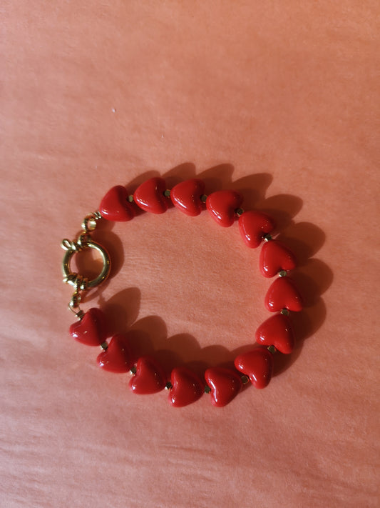 Bracelet Gabin - Rouge - Marie de la louise MDL