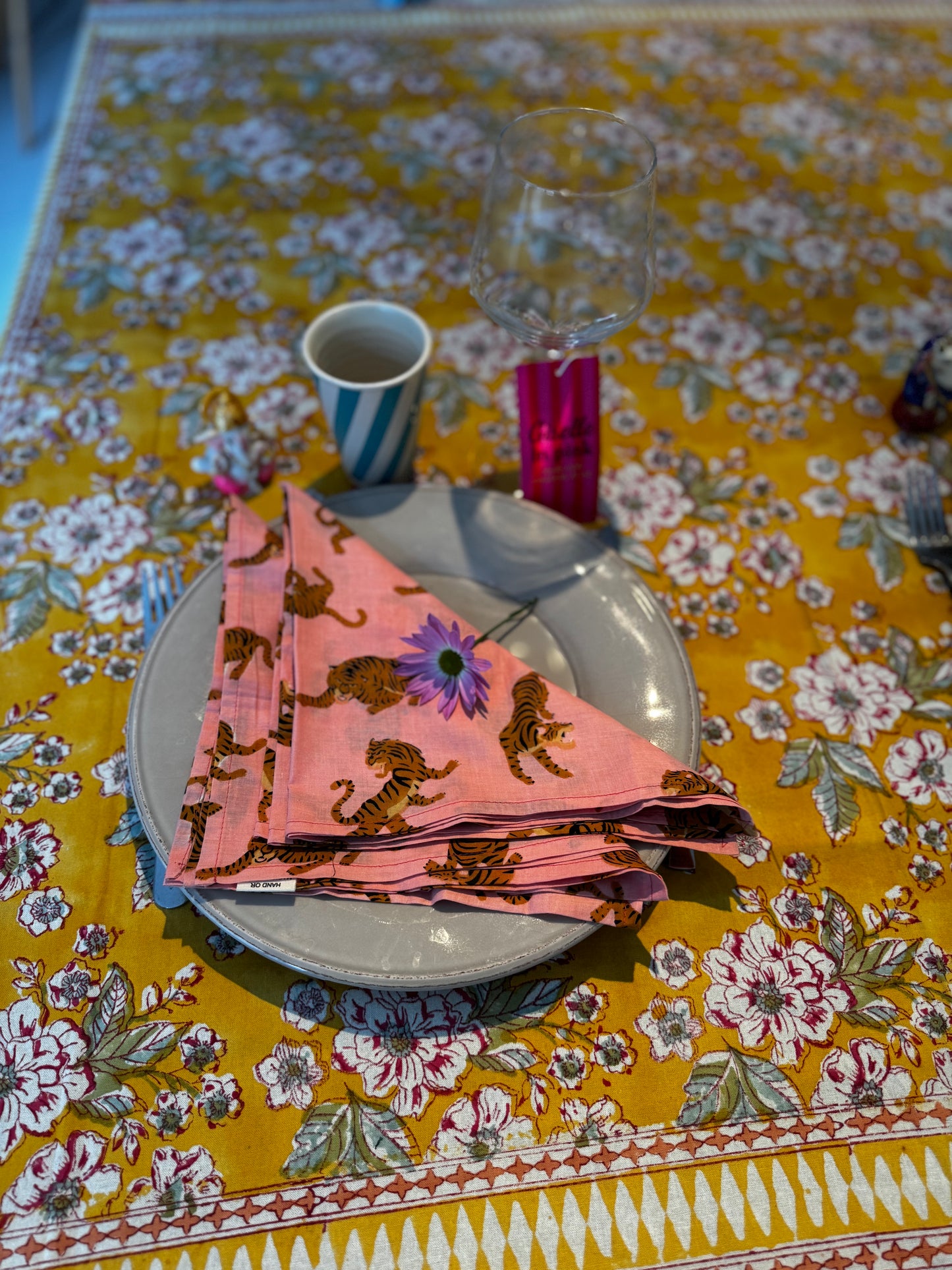 Lot de 2 serviettes de table  – Giselle in pink
