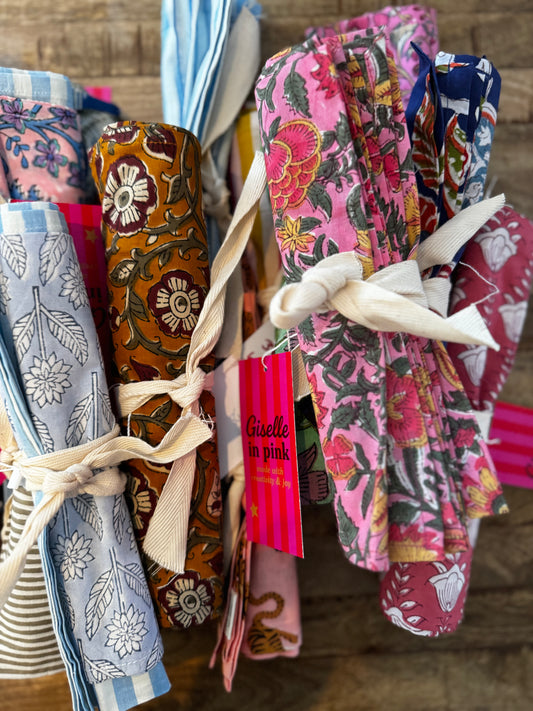 Lot de 4 serviettes de table  – Giselle in pink