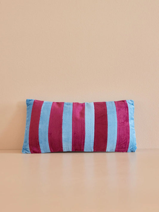 Small velvet striped cushion-RICE by RICE