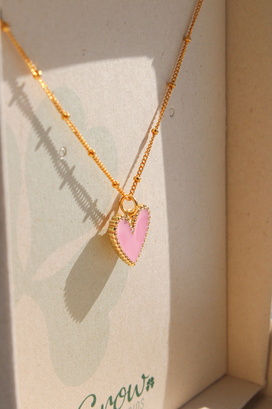 Collier Love story pink - Grow Accesorios