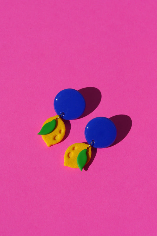 Boucles d'oreilles Citron - Crocodile Agile