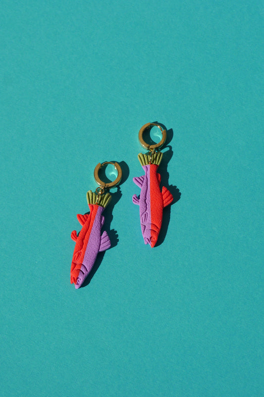 Boucles d'oreilles Poisson - Crocodile Agile