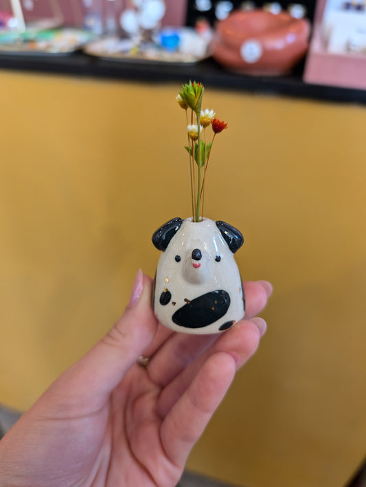 Mini porte bonheur Patate Chien - Lucky Flower Pup - The Pottery Parade