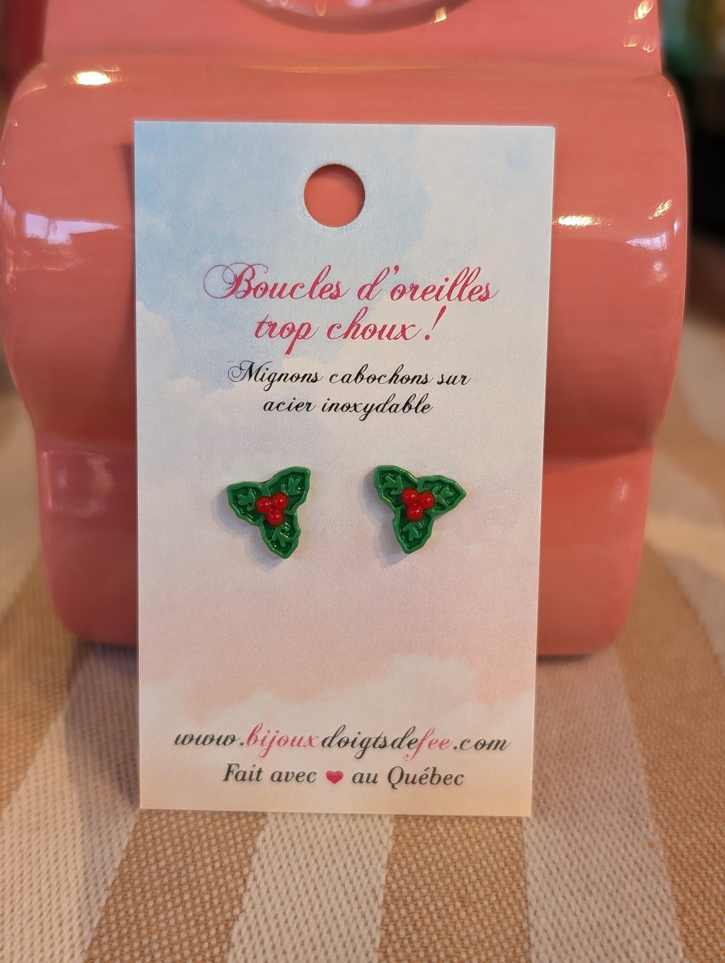 Collection de Noël boucles et colliers -  Bijoux doigts de fée