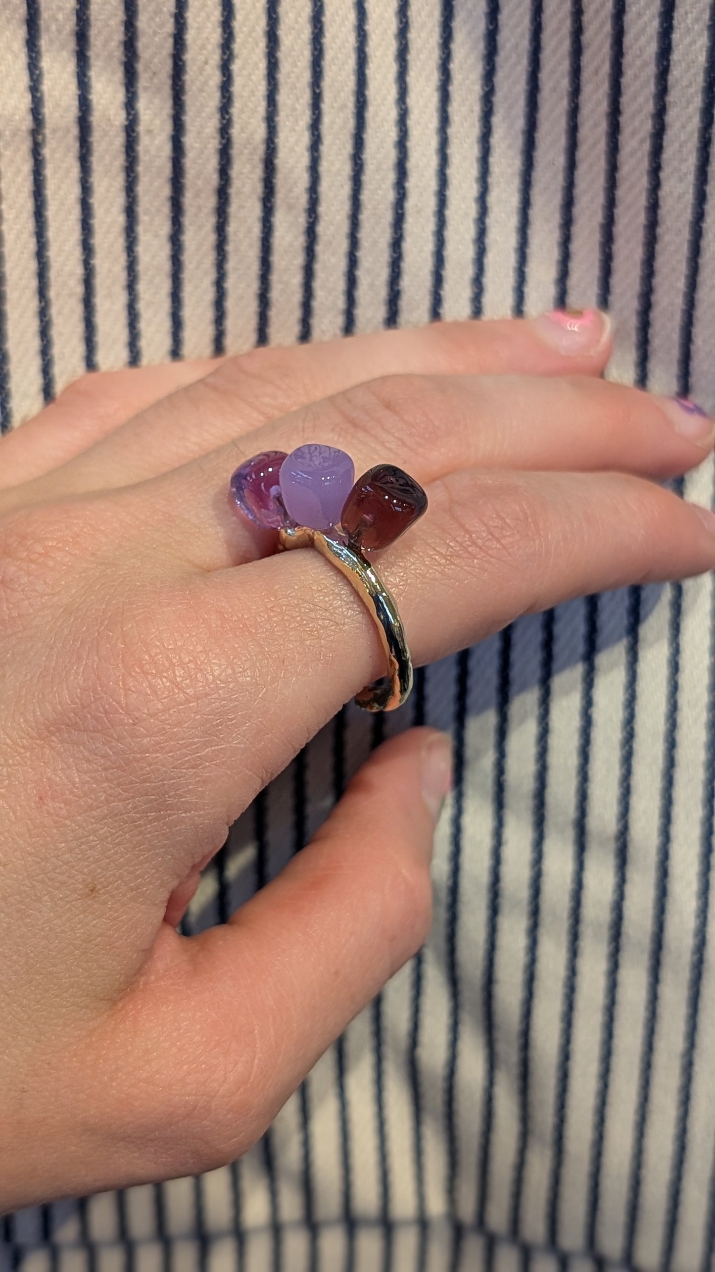 Bague Adjustable LALETI  perles medium - Chama Navarro