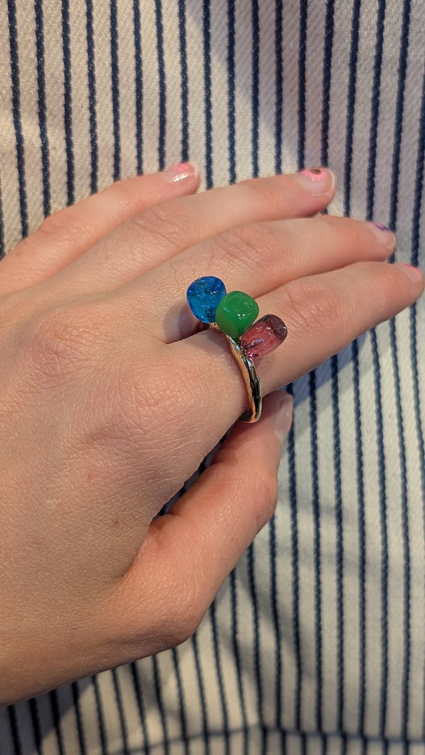 Bague Adjustable LALETI  perles medium - Chama Navarro