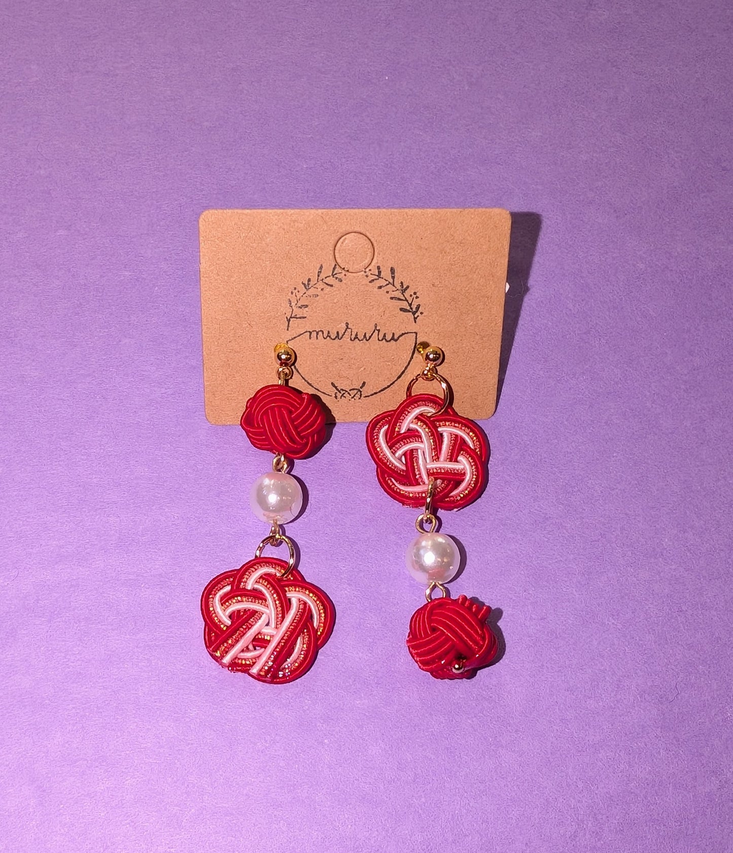 Boucles A. Umemusubi Tamammusubi Drop Earring - STUDIO MURURU