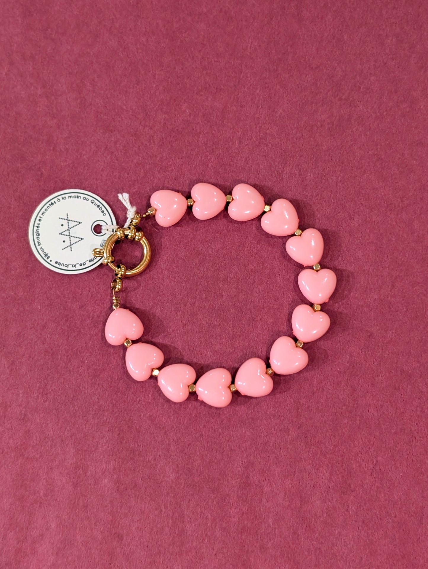Bracelet Gabin - Rose - Marie de la louise MDL