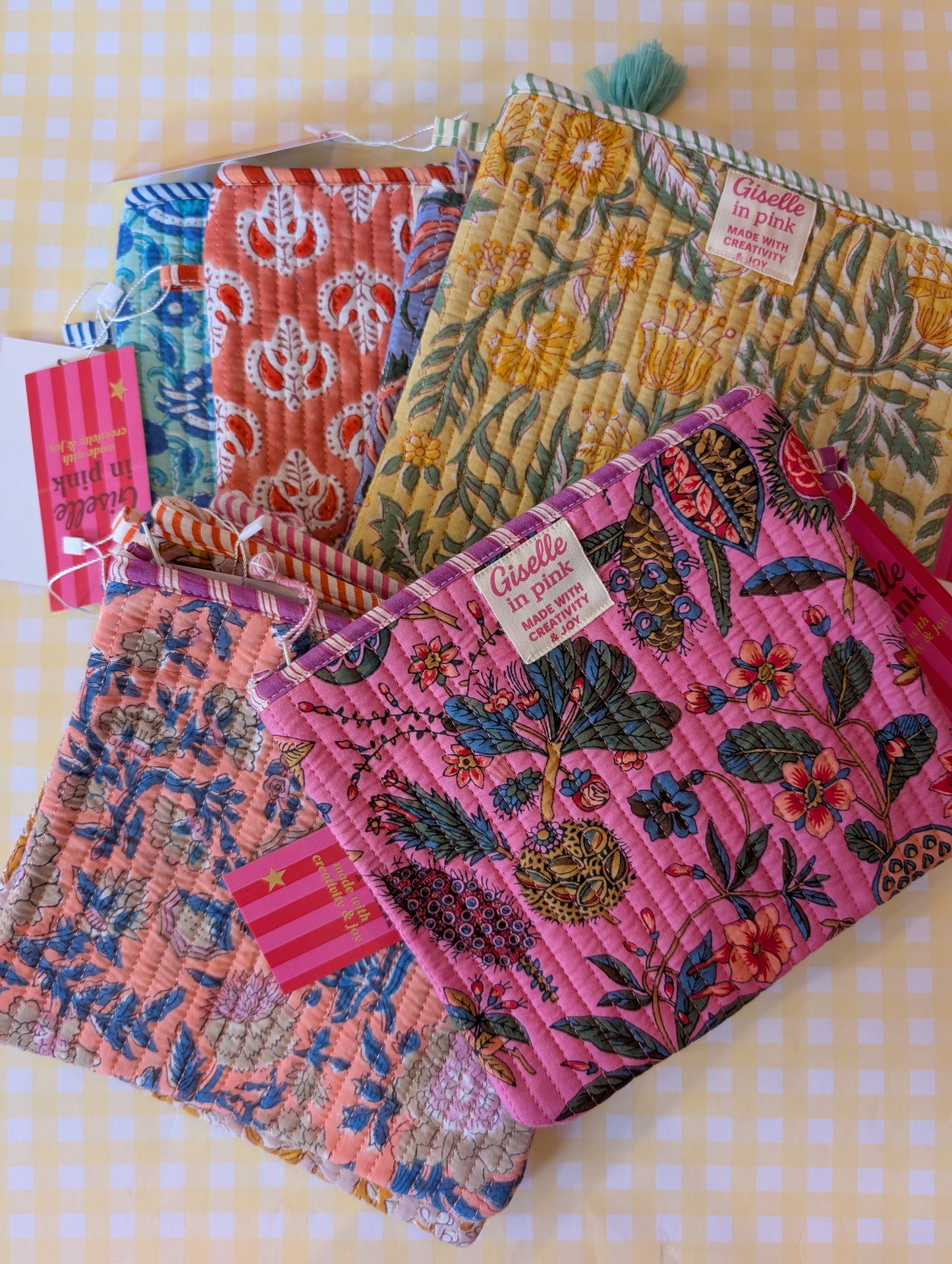 Trousse/pochette matelassé - Giselle in Pink