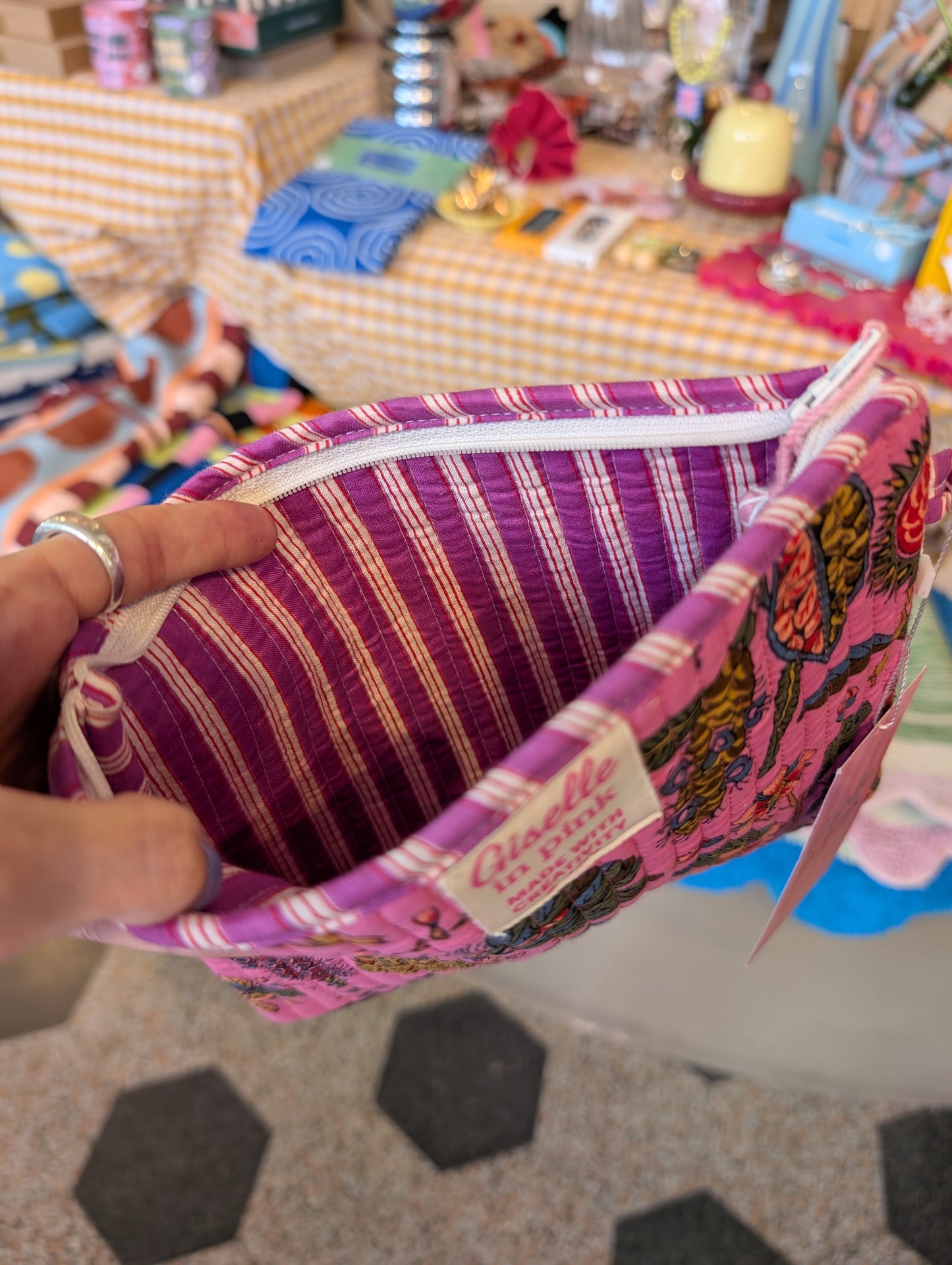 Trousse/pochette matelassé - Giselle in Pink