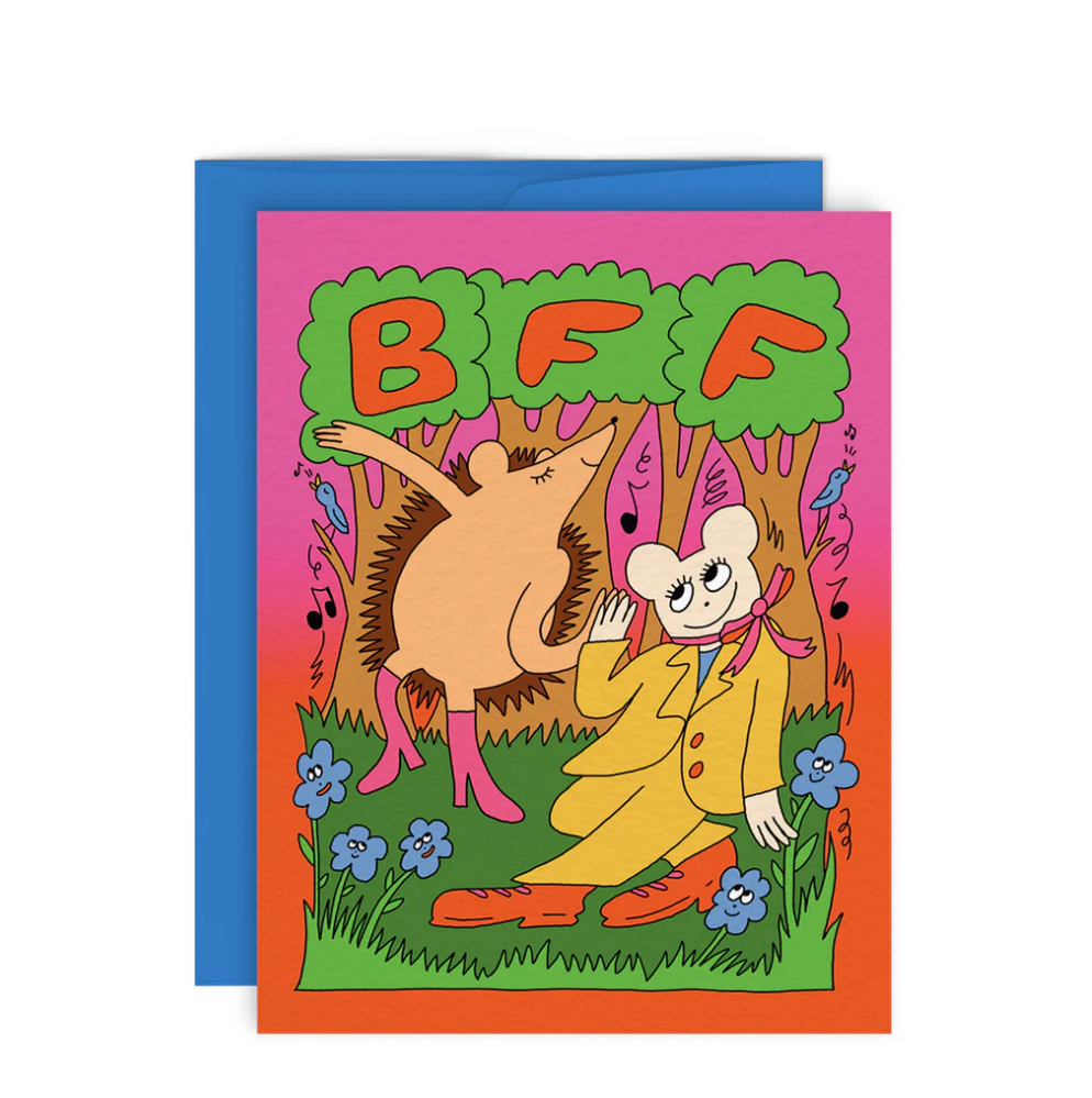 BFF - Carte de souhaits - Greeting Card - Paperole