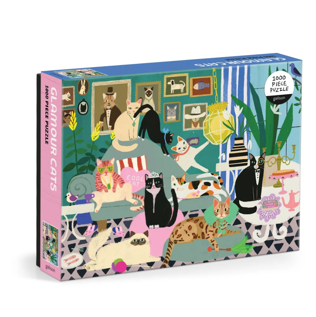 Casse-tête " Glamour Cats " Puzzle - Galison 1000 pieces