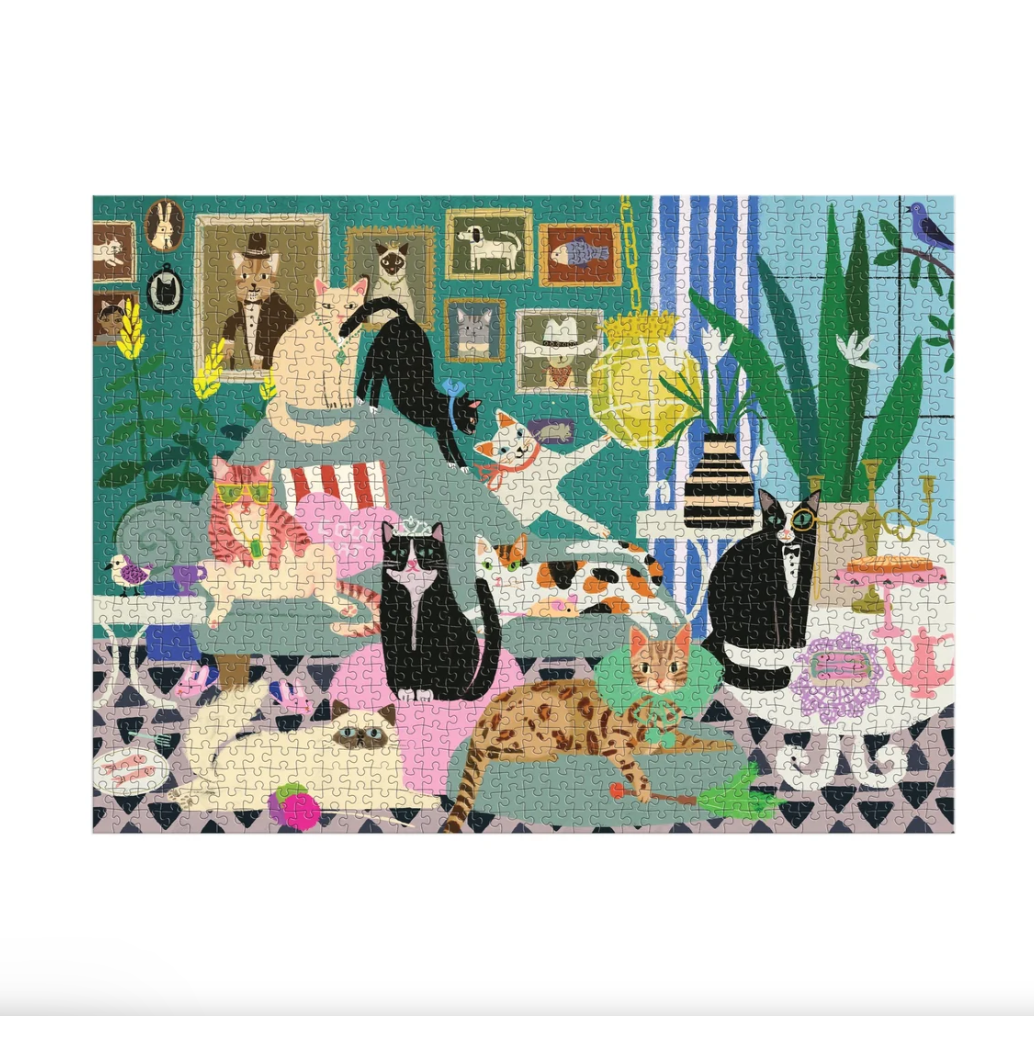 Casse-tête " Glamour Cats " Puzzle - Galison 1000 pieces