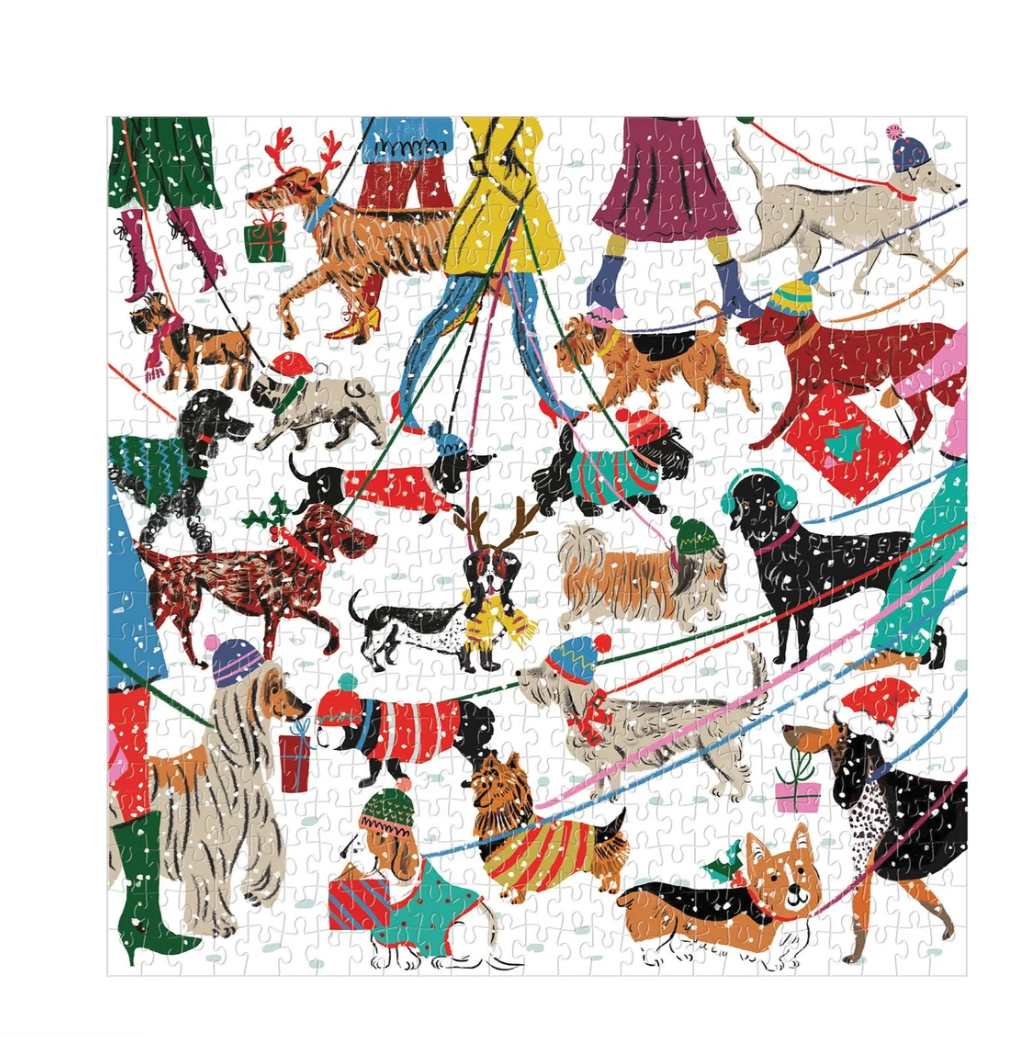 Casse-tête " Winter Dogs " Puzzle - Galison 500 pieces