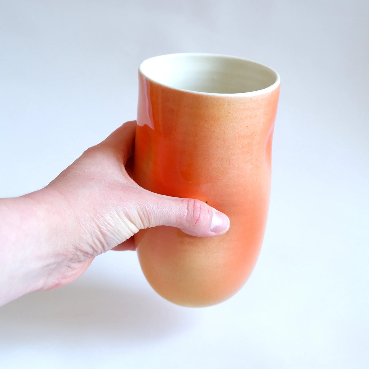 Grande Tasse céramique à Emporter Melon couvercle vert - Amphora