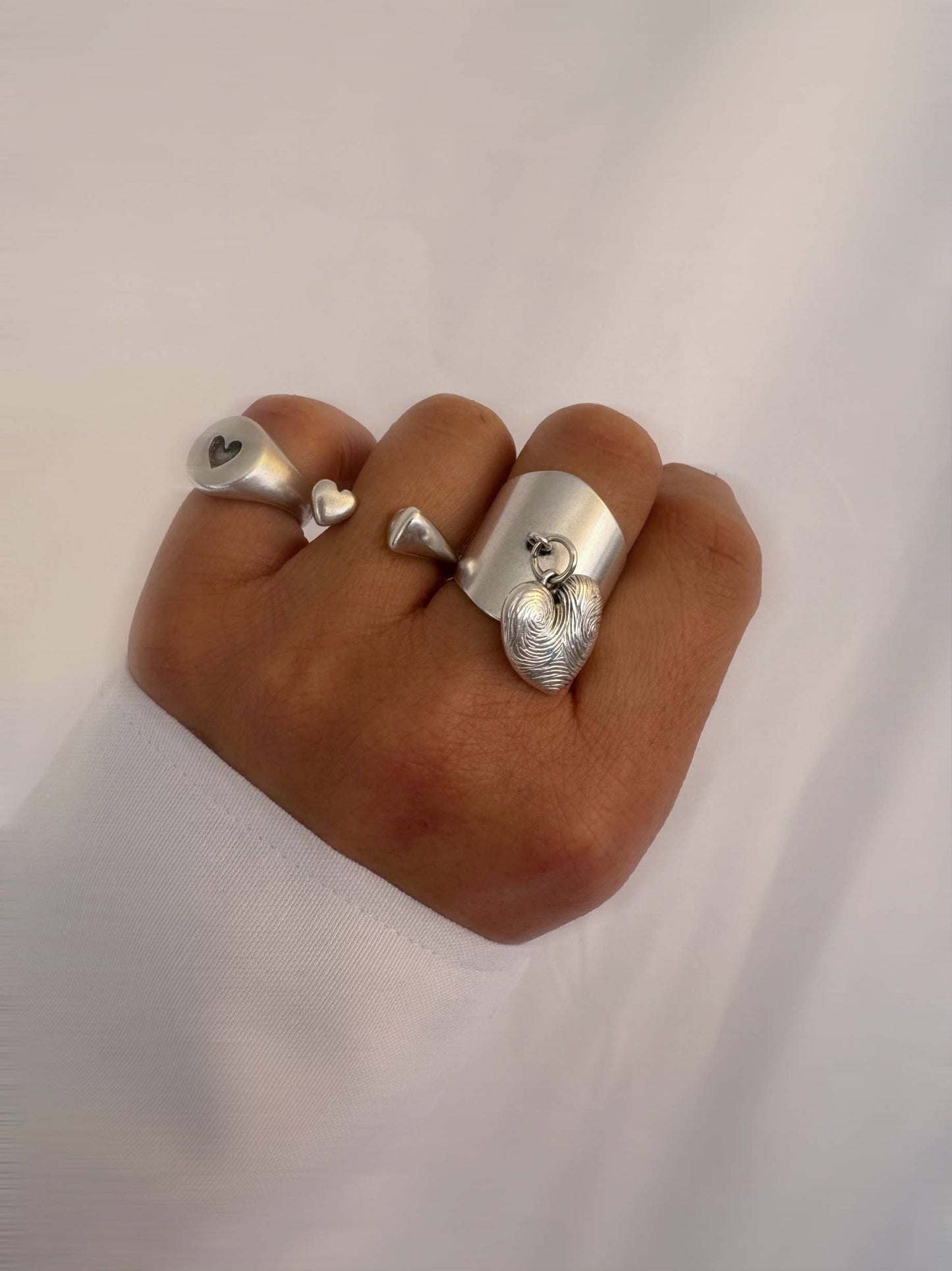 Bague coeur argent - Handmade Silver Heart Ring - Christina Christi
