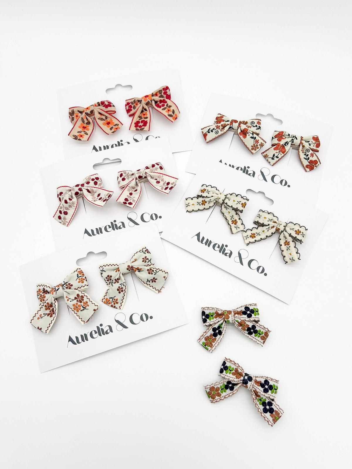 Barrette Enfant double noeud fleur - Aurelia & Co. Baby