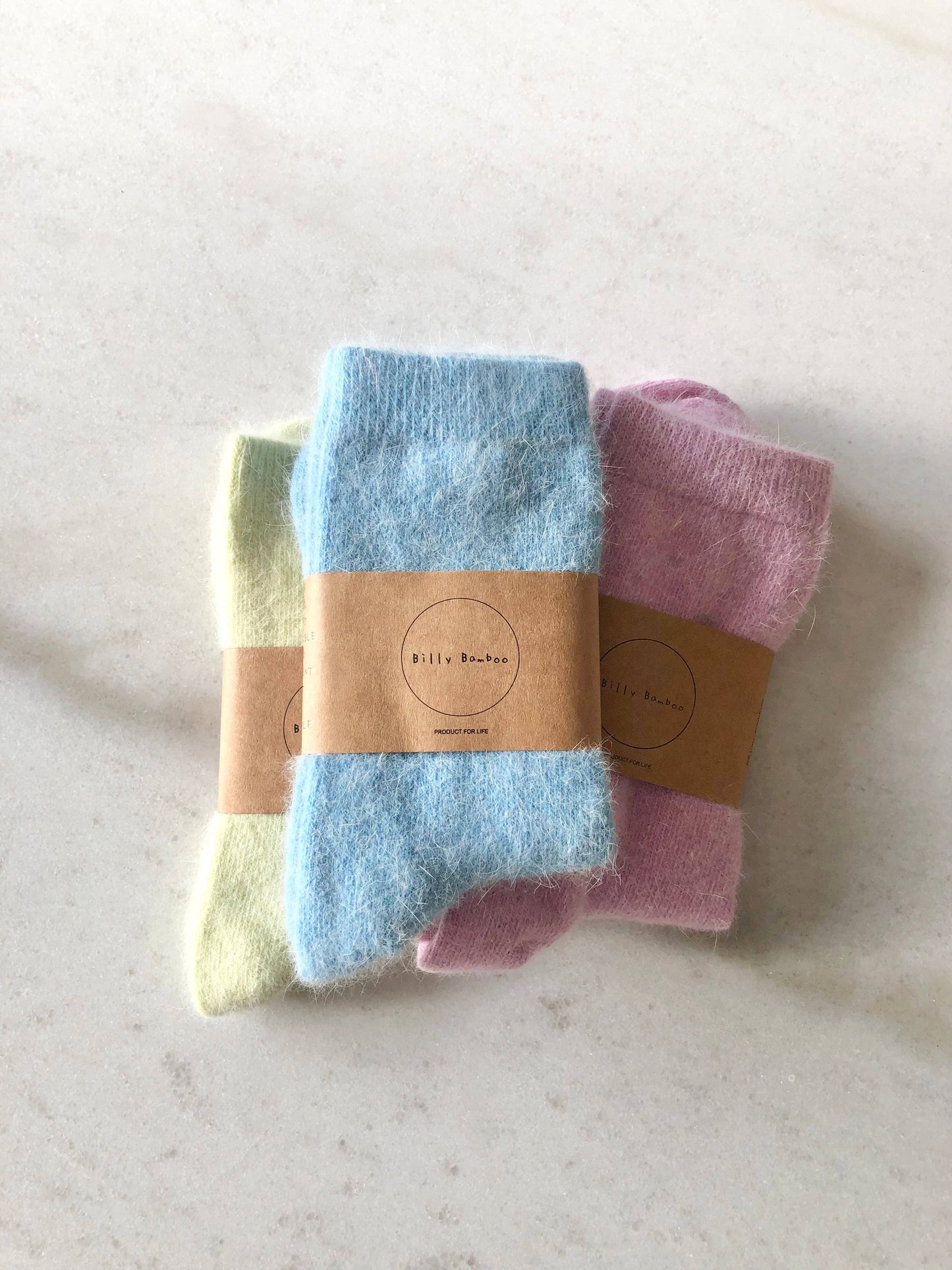 Chaussettes fluffy angora - Fluffy Angora Socks - Billy Bamboo