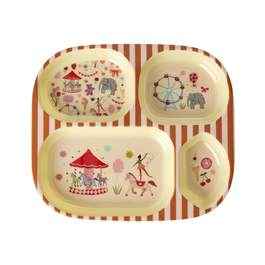 Assiette en mélamine pour enfants ''Fun Fair'' - Rice