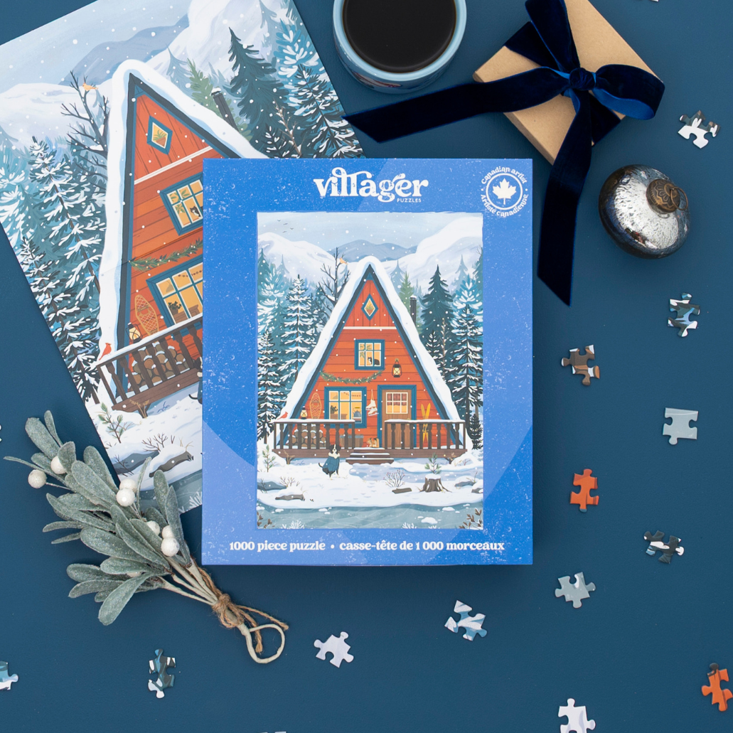Casse Tete 1000 pieces Puzzle Midwinter Retreat - Villager Puzzles