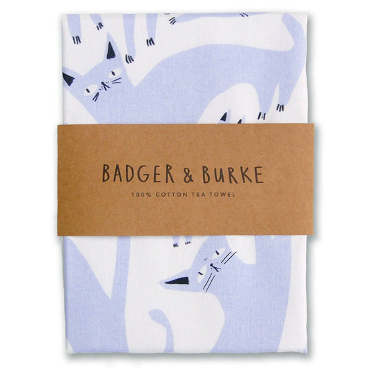 Linge vaisselle Lavender Cats Tea Towel - Badger & Burke