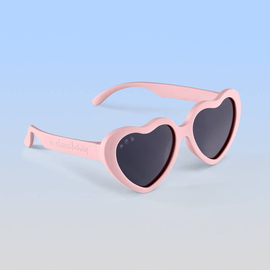 Lunettes de soleil enfants en Coeur Rose Peche - Peach Heart Sunglasses - Roshambo