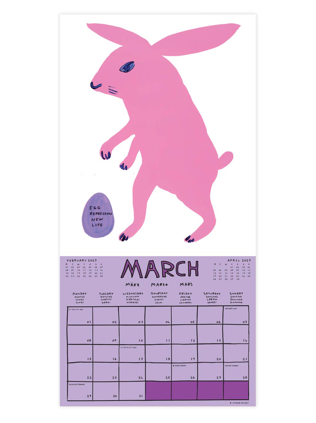 Calendrier 2027 - David Shrigley x Brainbox Candy