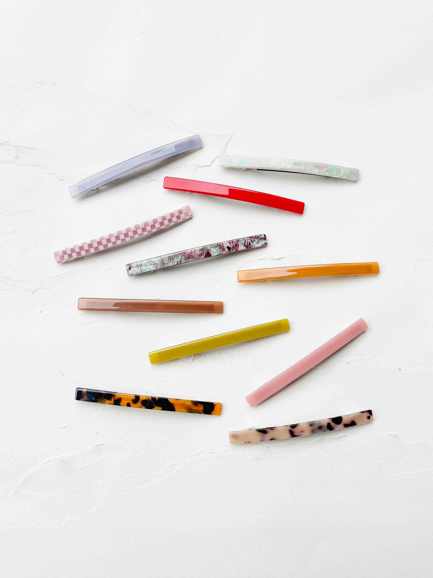 Barrette à cheveux fine en acétate - Tiepology