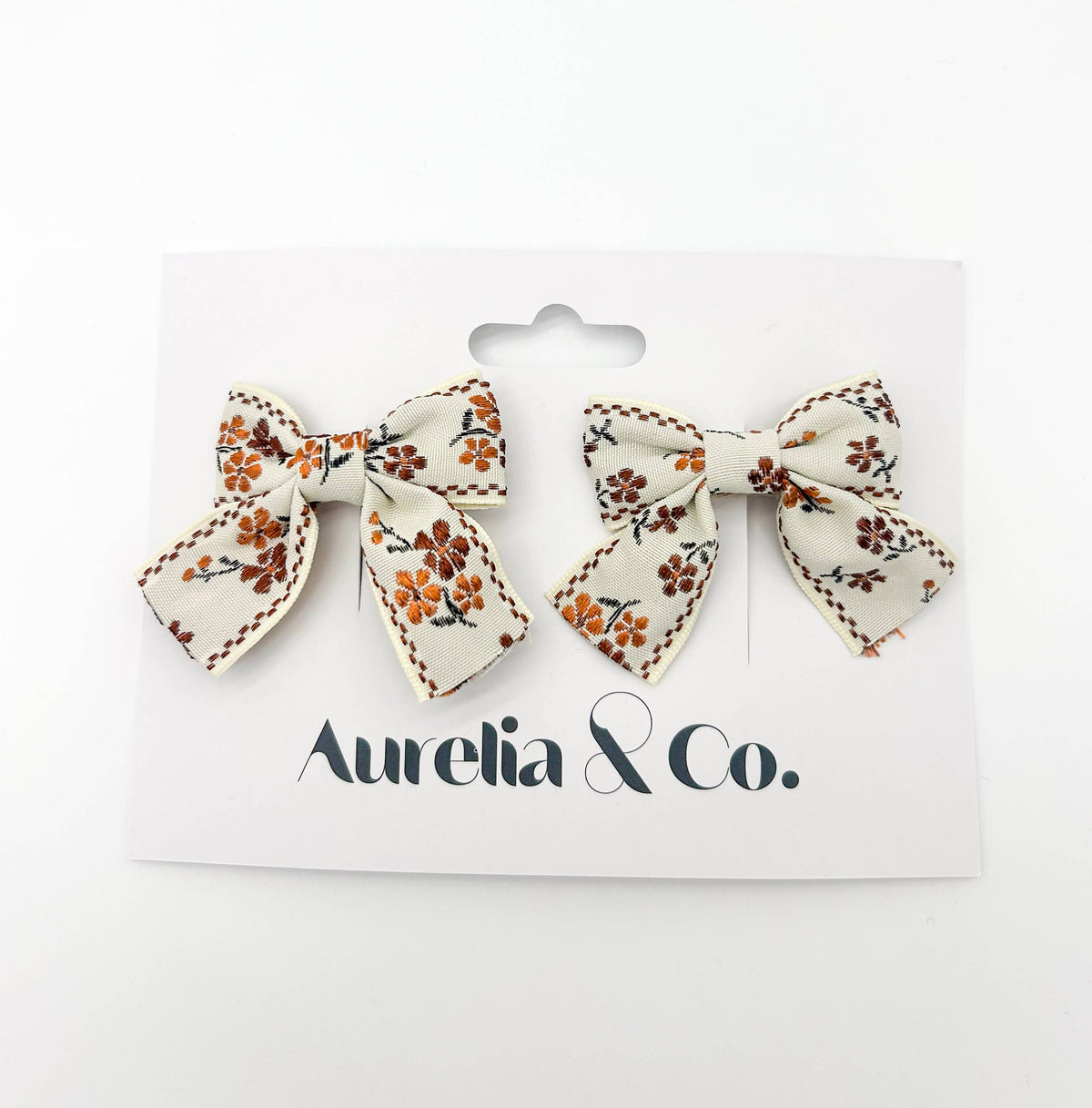 Barrette Enfant double noeud fleur - Aurelia & Co. Baby