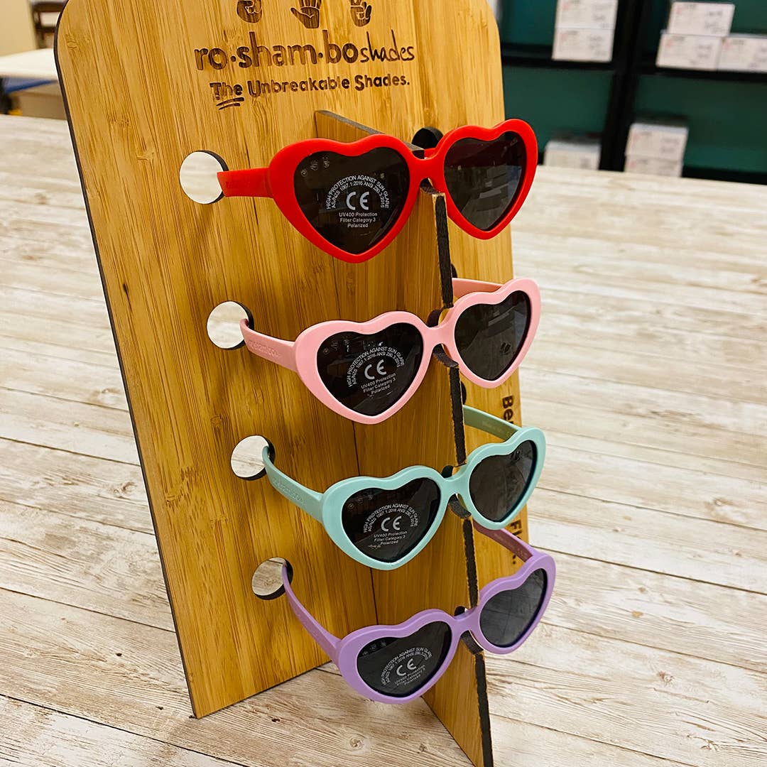 Lunettes de soleil en Coeur Rouge - Cranberry Heart Sunglasses - Roshambo