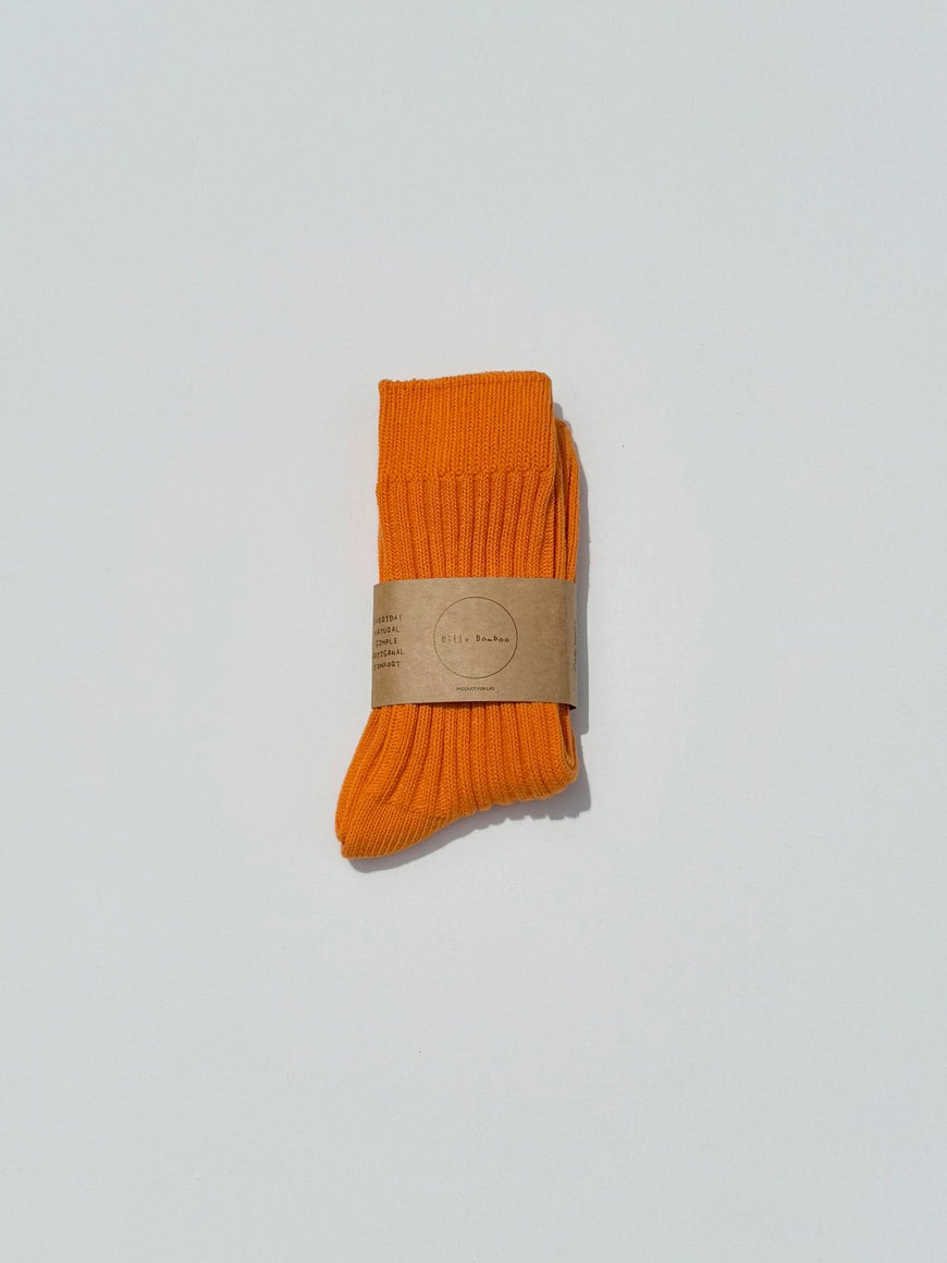 Chaussettes hautes en coton côtelé - Ribbed Cotton High Socks - Billy Bamboo