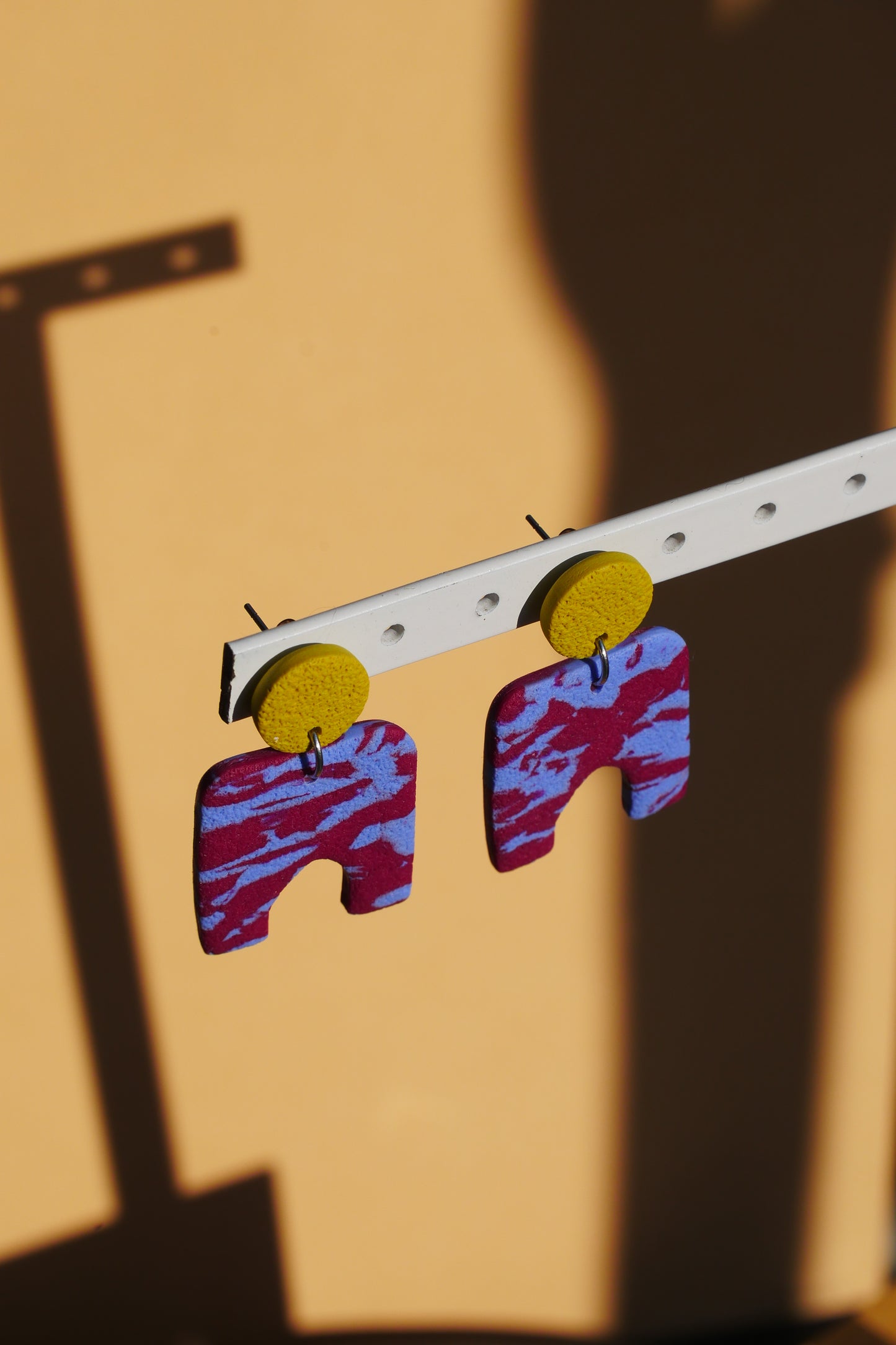 Boucles Arche marbré D22 - Collection Cléo - Crocodile agile