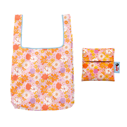 Sac pliable en Nylon - Rétro florals - Lucky Goods