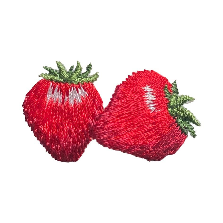 Patch brodé thermocollant ''Fraises'' Embroidered Iron on Patch