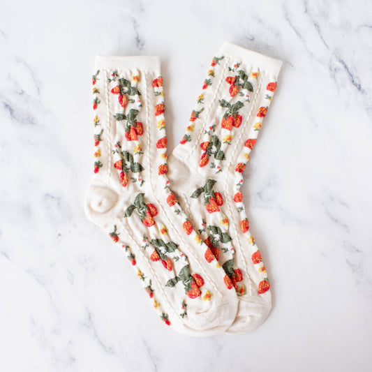 Chaussette ''Strawberry Farm'' Casual Socks - Tiepology