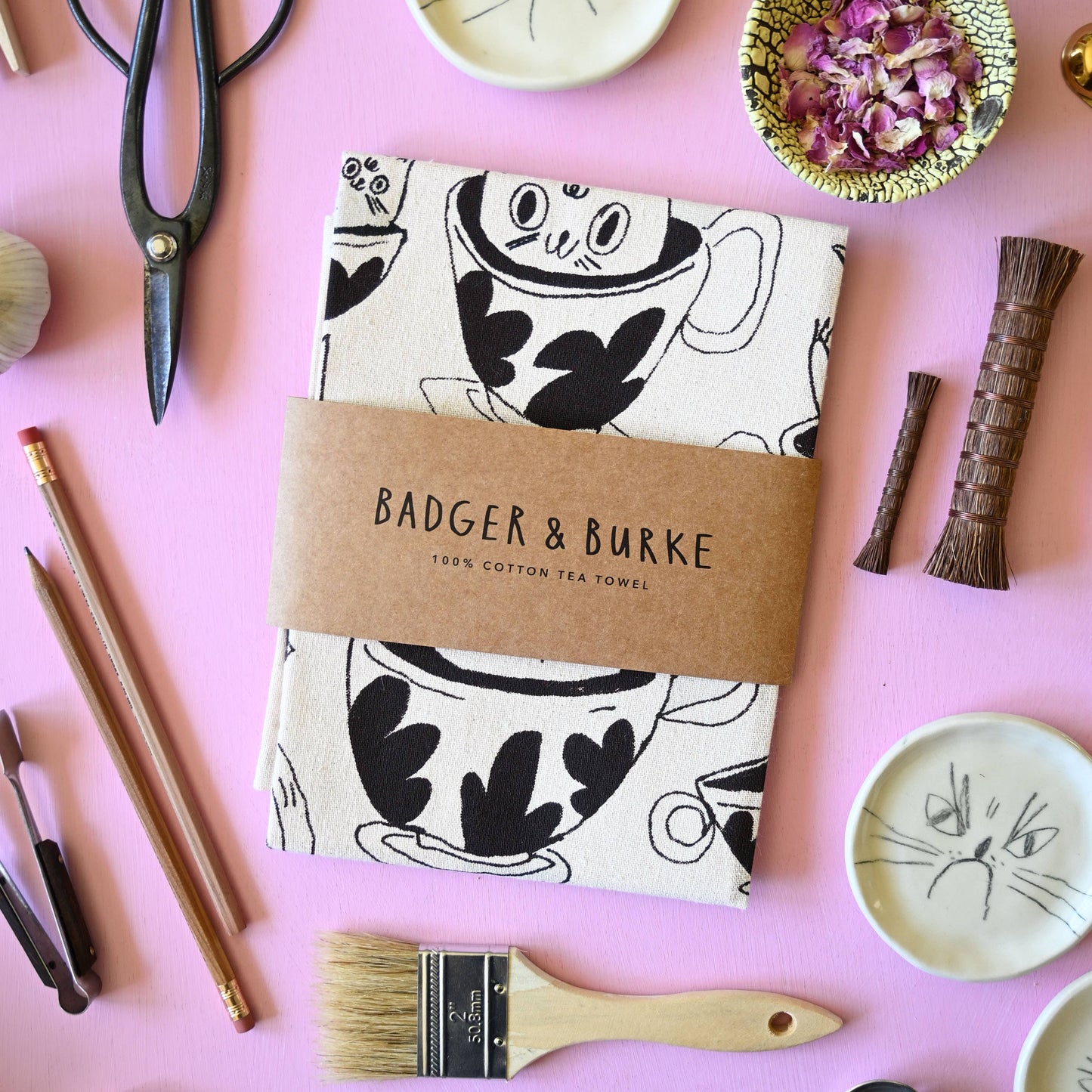 Linge à vaisselle Tea Time Tea Towel - Badger & Burke
