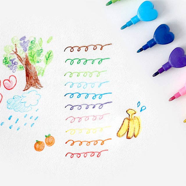Crayon empilable ''Rainbow Heart'' Stackable Crayon - K-Wonderland