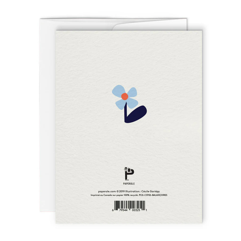BALANÇOIRES - Carte de souhaits - Greeting Card - Paperole